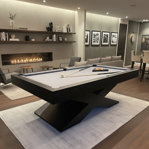 Table de billard de luxe 2026 en bois massif avec ardoises en pierre, <span class=keywords><strong>feutre</strong></span> à vitesse rapide, peinture laquée de haute qualité, table de billard moderne - Product Image 1