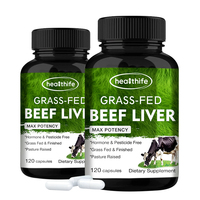 Healthife Capsules de foie de bœuf 100% pur, nourri à l'herbe, complément alimentaire pour l'énergie et le système immunitaire