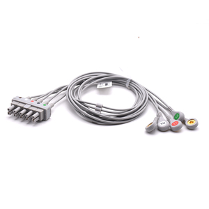 <span class=keywords><strong>5</strong></span> fils de plomb <span class=keywords><strong>ECG</strong></span> Compatible Dragers <span class=keywords><strong>ECG</strong></span> câble Snap terminaison IEC Standard <span class=keywords><strong>ECG</strong></span> EKG fil de plomb câble médical consommable - Product Image 3