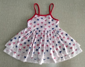 Conjunto Patriótico de Verano con Estampado de la Bandera Estrellada y Brillante de <span class=keywords><strong>Agosto</strong></span>, Vestido sin Mangas con Tirantes y Pantalones Cortos - Product Image 2