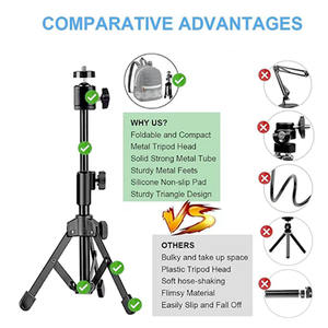 Support de téléphone en métal multi-surfaces avec <span class=keywords><strong>bras</strong></span> extensible et hauteur réglable - pour bureau, bureau et voyage - Product Image 3