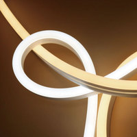 Diffuseur de bande LED en silicone flexible 12*25mm, canal LED extérieur, émission double face à 270 degrés