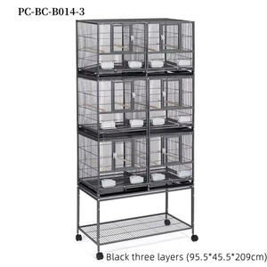 Meerlagige Metalen Plastic Vogelkooien Voor Papegaaienvinken Kleine Vogels-Heavy-Duty Vogelkooi Verwijderbare Trays Feeders Binnenshuis - Product Image 5