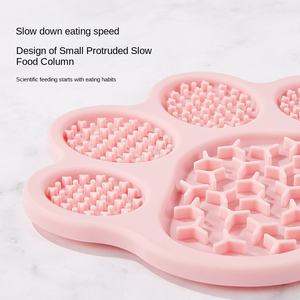 Alas makanan hewan peliharaan kucing silikon, mangkuk anjing bentuk kaki anjing - Product Image 3