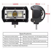 Barre lumineuse LED laser bicolore 12V 24V, projecteur de travail tout-terrain, éclairage de calandre pour camion, SUV, véhicule 4x4