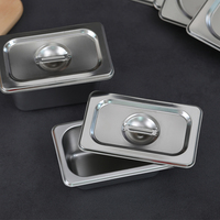 1/9 Edelstahl 201 GN/Gastronorm Behälterdeckel Anti-Klemm-Perforiert für Gewerbliche Nutzung Europäischer Stil Restaurant-Speisewärmer 0,55mm