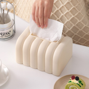 Creative Tissue Box White Plastic Pull Out Tissues Living Room Car Bathroom Storage - Product Image 4