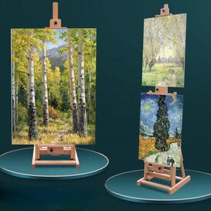 Bview Art professionale grande Versatile <span class=keywords><strong>Studio</strong></span> H-frame cavalletto in legno di faggio pittura piano cavalletto Stand per artista