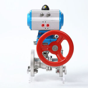 Válvula de Bola Neumática con Brida de Acero Inoxidable 304, Operación Manual, Válvula de Control de Agua Industrial, Uso a Temperatura Ambiente - Product Image 2