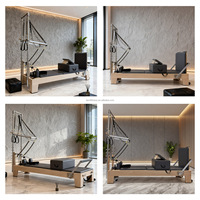 Vente en gros : Reformer de Pilates professionnel en bois d'érable massif de qualité supérieure, équipement de fitness avec tour pour studio et salle de sport