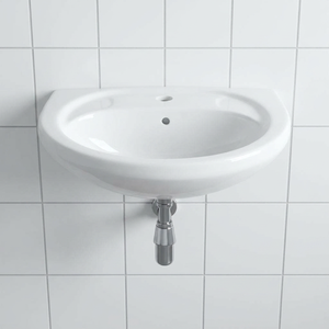 New round white wash basin luxury bathroom sink oval-shaped standing column simple style ceramic stone wash basin mould - Product Image 4