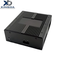 Boîtier en aluminium extrudé anodisé noir à ailettes de refroidissement élevées pour alimentation industrielle sans ventilateur – Coque de protection