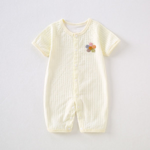 Combinaison d'été à manches courtes pour bébé, en pur coton, combinaison de ramper, combinaison climatisée pour bébé, <span class=keywords><strong>pyjama</strong></span> léger et respirant - Product Image 3
