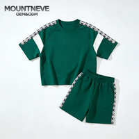 Conjunto Deportivo de 2 Piezas para Hombre, Camiseta Transpirable Personalizada con Logotipo, Cuello Redondo, Pantalones Cortos Deportivos Retro, Estilo Urbano