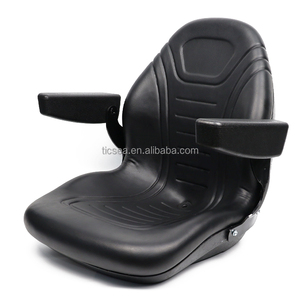 Black PVC Lawn Mower Seats With Armrests for <strong>John</strong> <strong>Deere</strong> Riding Mower - Product Image 1