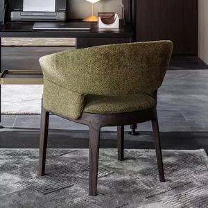 Silla de Comedor Italiana Contemporánea Minimalista 2026, Madera Sólida con Acabado en PU, para Hogar, Hotel, Salón, Oficina, Manicura, Venta - Product Image 5