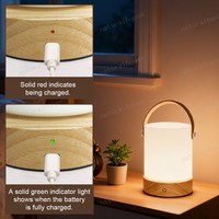 Lampe de table de bureau portable sans fil de haute qualité, à intensité variable, rechargeable par USB, pour chambre à coucher, salon, bureau, camping en plein air