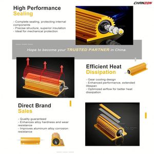 Công suất cao rx24 vàng Nhôm đặt điện trở 200W 300W 500W 1000W 0.1r 0.3 1.<span class=keywords><strong>5</strong></span> <span class=keywords><strong>2</strong></span> 3 <span class=keywords><strong>5</strong></span> 6 8 10R <span class=keywords><strong>Ohm</strong></span> nhôm vỏ kháng - Product Image 5