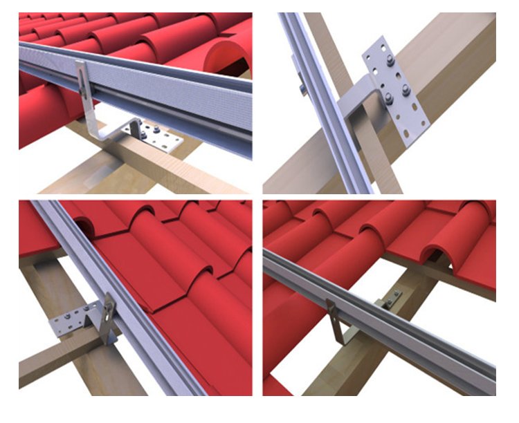 Stainless steel photovoltaic solar pv flat tile roof hook price bracket for solar panel