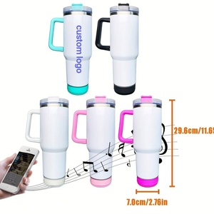 40oz Bluetooth Speaker Tumbler With Bluetooth Speaker Travel Cup Custom 40oz Stainless Steel Thermoses Insulated Water Bottle - Product Image 1