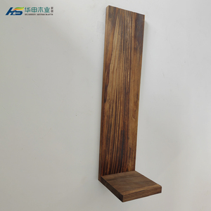 Étagère murale multifonction en bois massif en forme de L, robuste, pour salon, salle de bain, cuisine, rangement d'épices, présentoir - Product Image 5