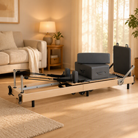 Machine de Pilates Reformer Portable en Bois d'Érable Durable, 6 ressorts, 5 vitesses, Qualité Professionnelle pour Studio, Ensemble Complet, Certifiée CE, OEM, pour Salle de Sport