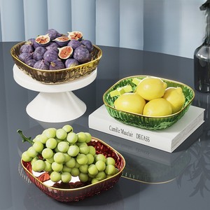 Bandeja Cuadrada para Frutas, Bandeja Grande para Frutas y Aperitivos para Mesas de Centro de Sala de Estar, Bandeja para Colocar Frutos Secos y Dulces en la Oficina - Product Image 1