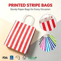 Sac cadeau pour fête d'anniversaire, sac en papier kraft écologique recyclé personnalisé, sac cadeau réutilisable biodégradable avec poignée