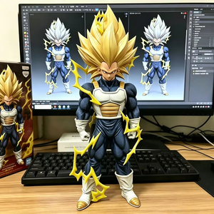 Figurine Anime GK <span class=keywords><strong>Super</strong></span> <span class=keywords><strong>Saiyan</strong></span> 3 Vegeta de 30 cm avec bras interchangeables et effet de foudre, modèle de collection, jouet, cadeau - Product Image 2