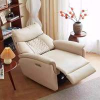 Canapé-lit simple en cuir de luxe au design français, fauteuil inclinable électrique multifonctionnel massant et relaxant, chaise longue confortable