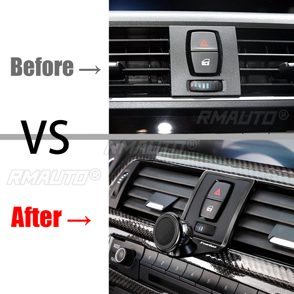 Supporto Magnetico Per Cellulare LLKUANG Per BMW Serie 3/4/M3/M4 (F30, F31, F32, F33, F34, F36, F80, F82, F83) - Nero
