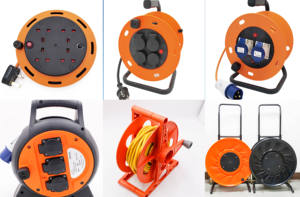 Enrouleur de Câble en acier Prise Cee Extérieur <span class=keywords><strong>H07rn</strong></span>-<span class=keywords><strong>F</strong></span> Caoutchouc Câble 3G1.5 à 3G2.5 25-50m RoHS - Product Image 5