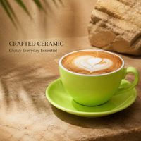 Ensemble tasse et soucoupe en céramique pour café spécialisé, idéal pour les détaillants de boutiques de cadeaux, service de commande OEM pour les acheteurs en gros mondiaux