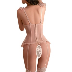 Évider <span class=keywords><strong>rose</strong></span> dentelle broderie <span class=keywords><strong>nuisette</strong></span> vêtements pour femmes Sexy Lingerie G-String ensembles en gros - Product Image 5