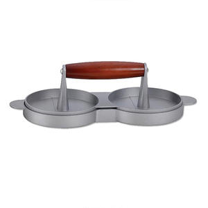 Prensa de hamburguesas antiadherente de doble rejilla, molde para parrilla de carne, herramienta de prensado de Pie de carne - Product Image 1