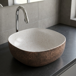 Lavabo de table en céramique de style américain Lavabo classique Lavabo en porcelaine Articles sanitaires décoratifs - Product Image 4