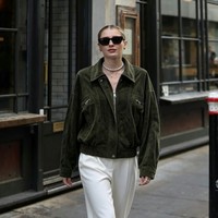 Nouvelle arrivée, veste en cuir pour femmes, style motard classique, en daim et peau de mouton, coupe ample, fermeture éclair, coupe-vent, pour toutes les saisons, usage quotidien en extérieur