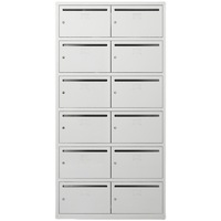 Buzón Moderno Ajustable de Acero Inoxidable Impermeable para Apartamentos, Almacenamiento Exterior de Cartas y Paquetes con Cerradura para el Hogar
