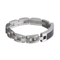 Pulsera de urna conmemorativa de acero inoxidable, pulsera de recuerdo de cenizas de cremación de fibra de carbono