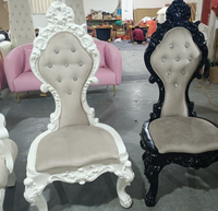 Chaises de banquet Princesse et Roi, Trône Royal Doré, Sièges de Luxe en Bois Massif pour Mariage, Fête, Hôtel