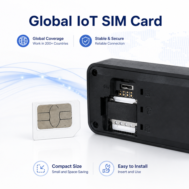 Global SIM Card for GPS Tracking Device Fleet Management IoT M2M Data Plan 10MB 30MB Per Year