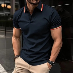 Polo classique à manches courtes pour homme, col à double bordure, t-shirt de golf à séchage rapide - Product Image 4