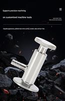 Vanne d'échantillonnage en acier inoxydable 304, qualité sanitaire, type Chuck, à dégagement rapide, filetée et pour l'échantillonnage pharmaceutique