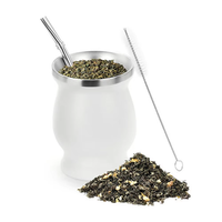 PRECIO DE FÁBRICA Taza de Acero Inoxidable de Doble Pared para Yerba Mate de 4oz, 6oz, 8oz, Termo, Juego de Accesorios con Cuchara y Pajita