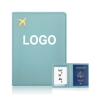 Dompet Paspor Kulit PU Tahan Air Custom Grosir dengan Logo, Penutup Paspor Portabel untuk Perjalanan