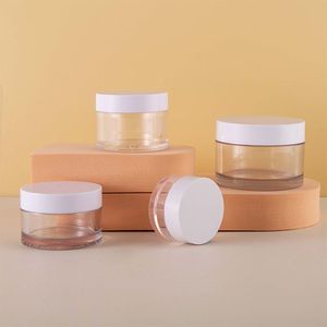 Tarros Cosméticos Transparentes de 10g 20g 30g, Envases Redondos de Plástico de Boca Ancha para Reenvasado de Bálsamo Facial Hidratante - Product Image 2