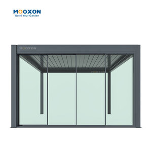 Mooxon biyoiklim açık motorlu Alluminio Pergolas louloubobois alüminyum tente 6x6 veranda Pergola kiti - Product Image 3