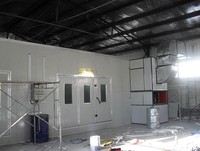 Cabine de peinture grand format à face ouverte, sans poussière, pour la finition de meubles en bois