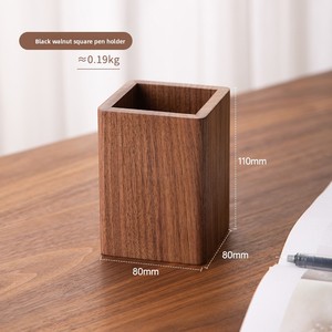 İskandinav tarzı katı siyah ceviz ahşap kalemlik uzaktan kumanda saklama kutusu işık lüks <span class=keywords><strong>PC</strong></span> ofis organizatör masası oturma odası için - Product Image 5