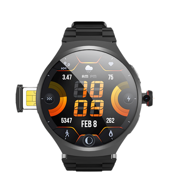 4G Smart Watch H99 1.75inch AMOLED Screen With 190 Degree Rotating Camera NFC Video Call Global Positioning Men's Smartwatch